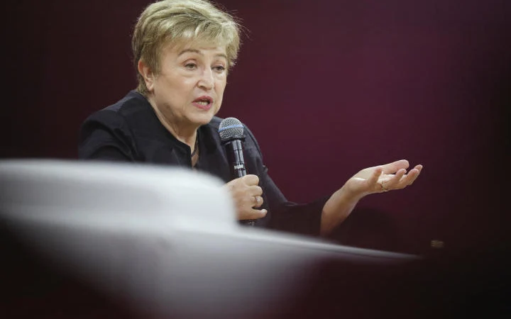 Kristalina Georgieva speaking at an event.
